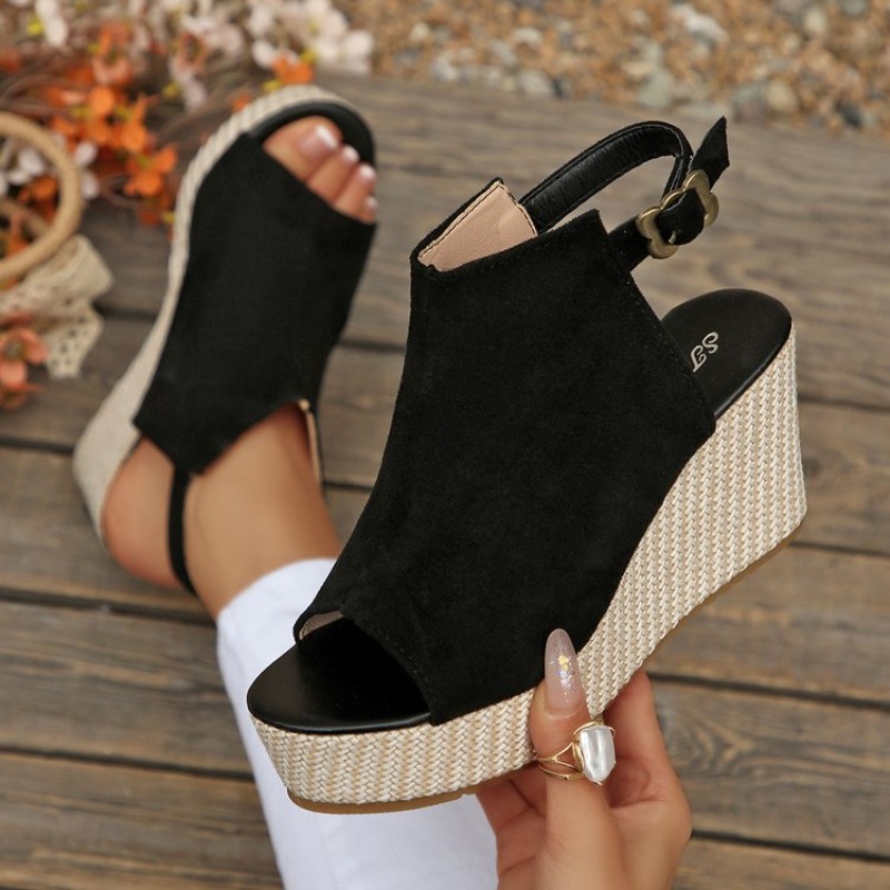 Women Sandals Summer Wedge Pla - مراجعة Espadrille Wedge Shoes وسعره