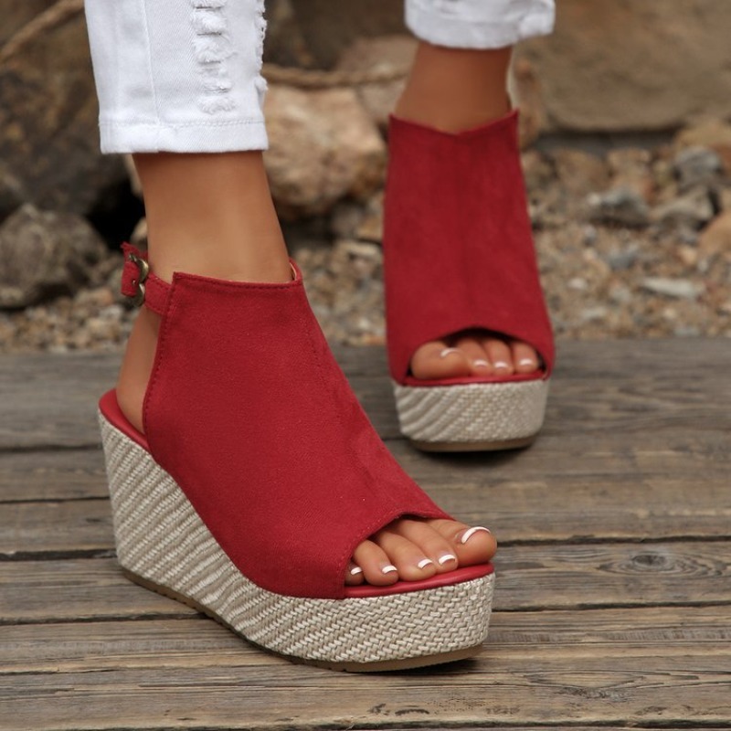 Women Sandals Summer Wedge Pla - مراجعة Espadrille Wedge Shoes وسعره