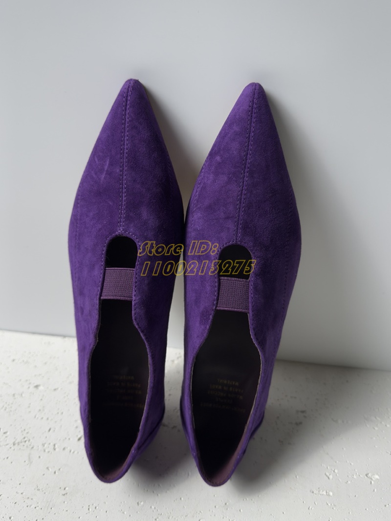 Purple Suede Pointy Toe Pumps  - مراجعة Pointed Toe Flat وسعره
