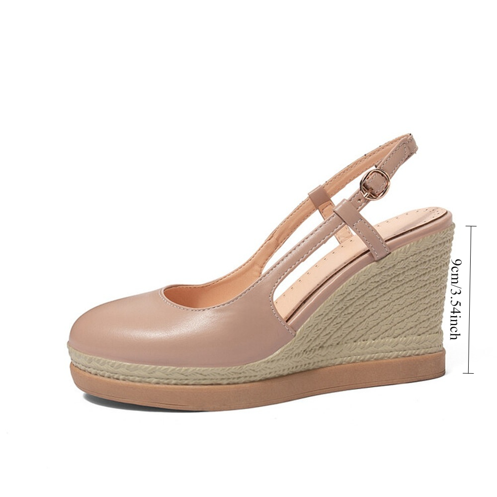 Women's T‑Strap Wedge Sandals  - مراجعة Espadrille Wedge Shoes وسعره