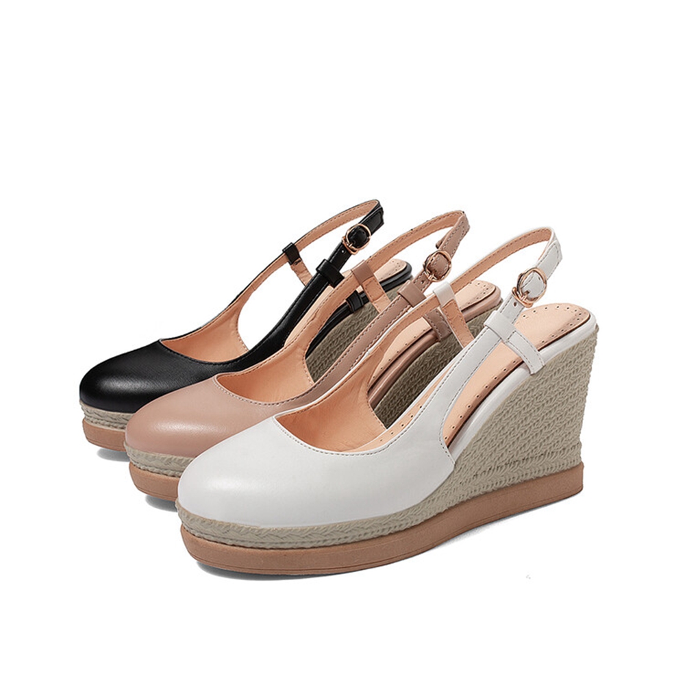 Women's T‑Strap Wedge Sandals  - مراجعة Espadrille Wedge Shoes وسعره
