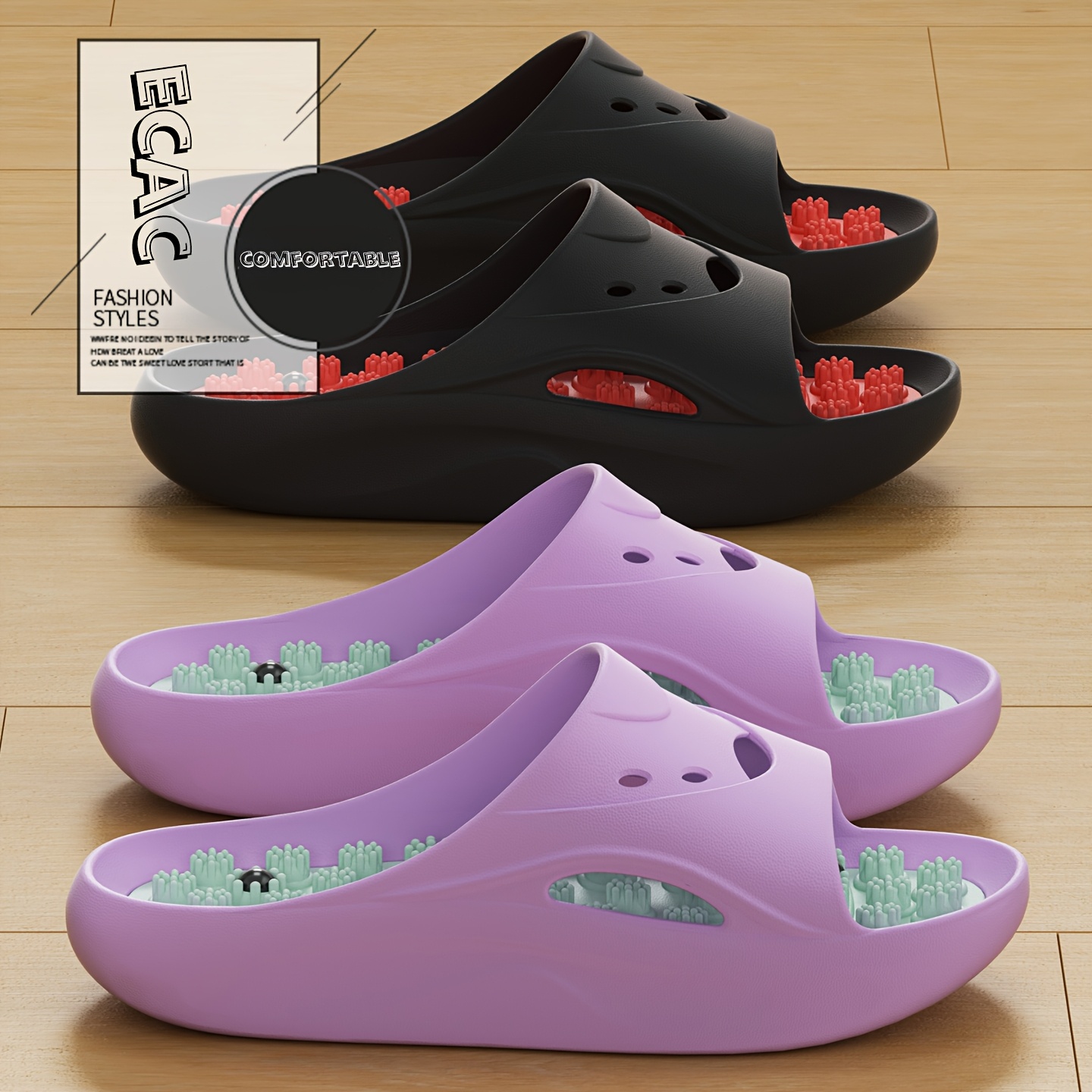 Women Men EVA Massage Slippers - مراجعة Women'S Shoes To Men'S وسعره