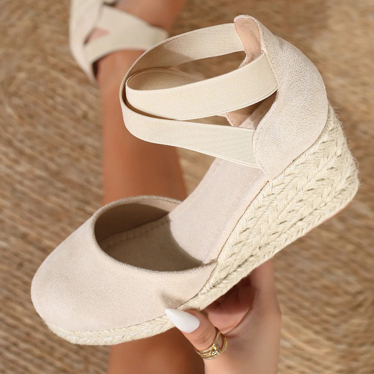 Cover Toe Women's Espadrille W - مراجعة Espadrille Wedge Shoes وسعره