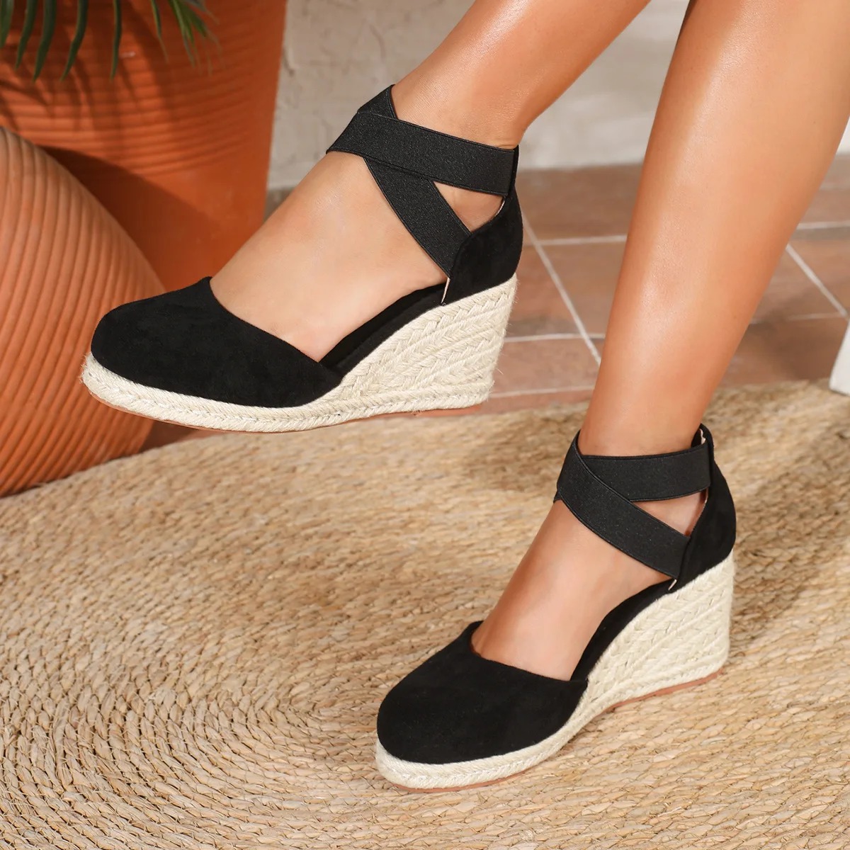 Cover Toe Women's Espadrille W - مراجعة Espadrille Wedge Shoes وسعره