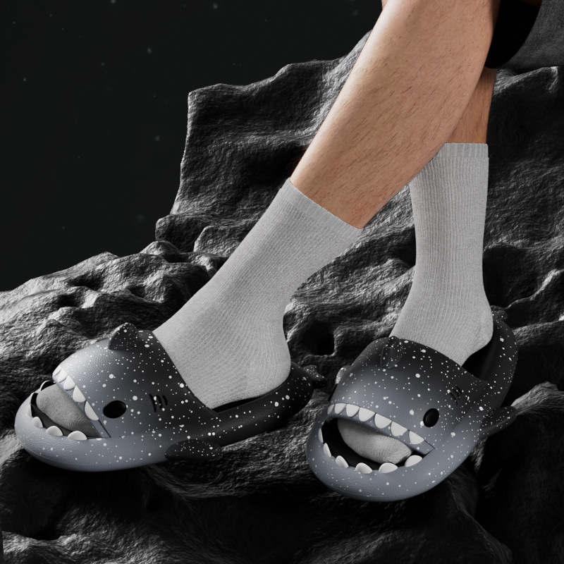 Cute Cartoon Shark Slippers Fo - مراجعة Women'S Shoes To Men'S وسعره