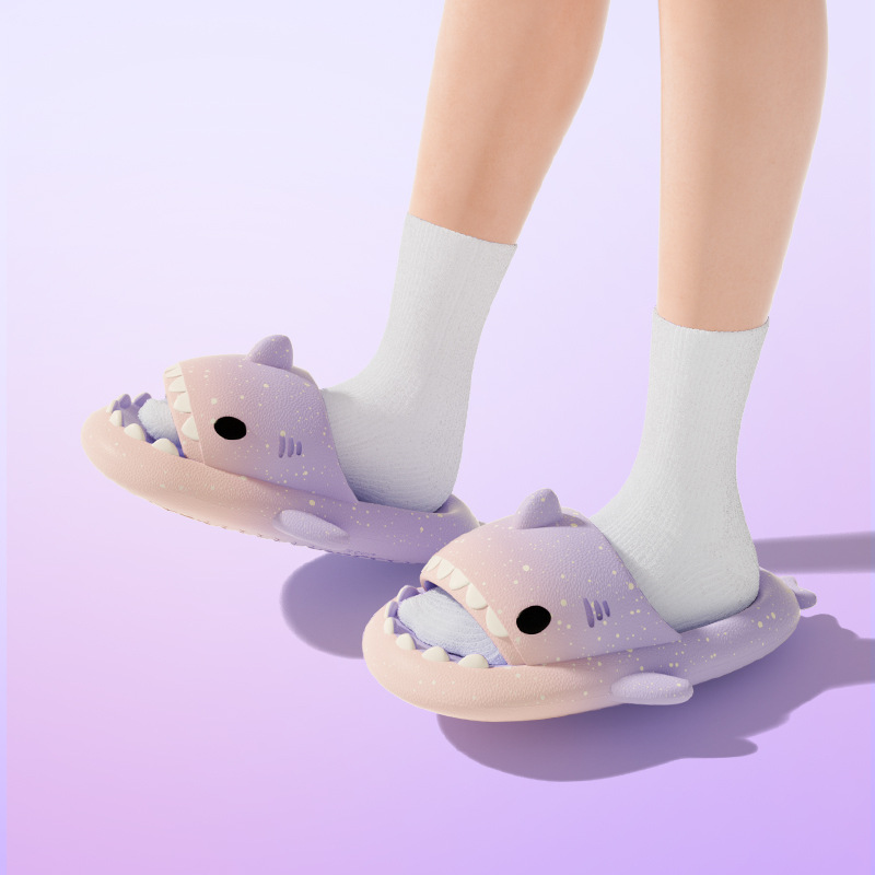 Cute Cartoon Shark Slippers Fo - مراجعة Women'S Shoes To Men'S وسعره