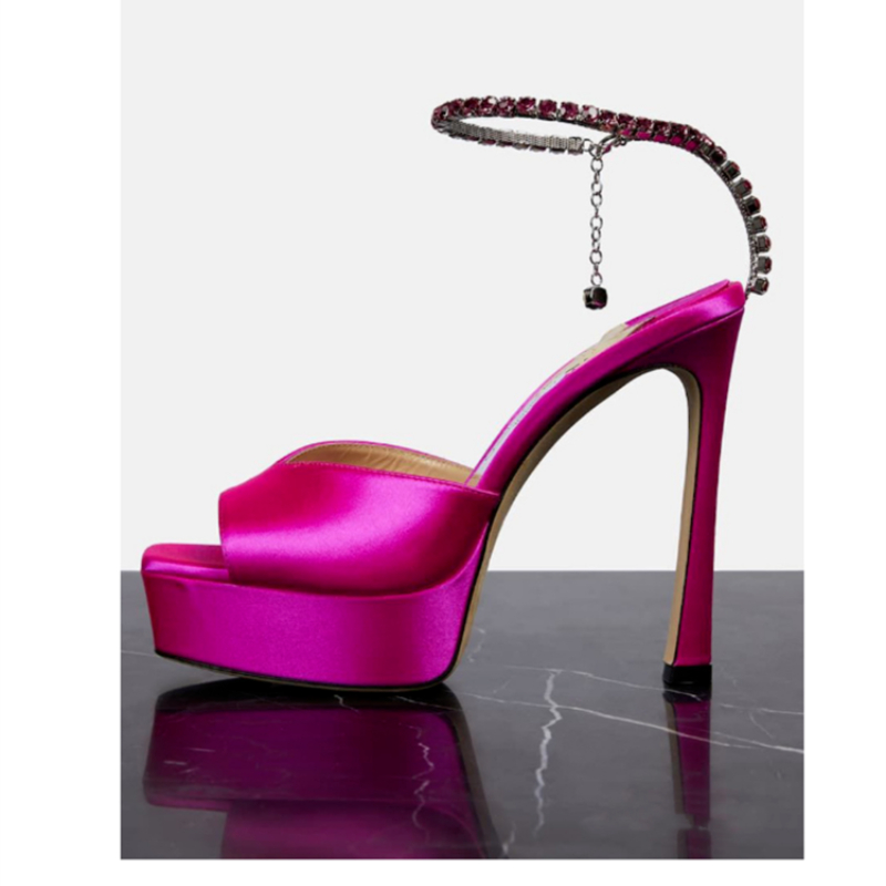 Colorful Chain Water Diamond S - مراجعة Women Shoes Branded وسعره
