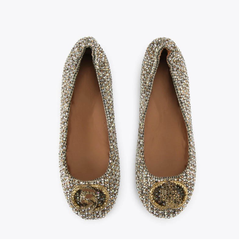 Luxury Full-diamond Shallow-cu - مراجعة Pointed Toe Flat وسعره