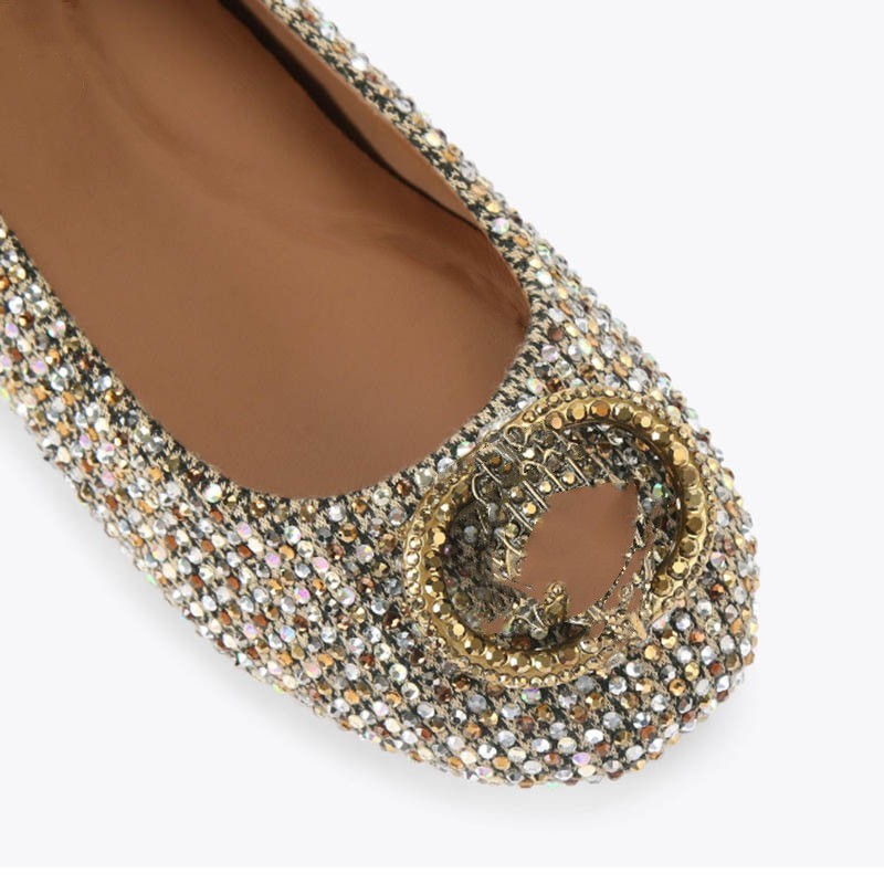 Luxury Full-diamond Shallow-cu - مراجعة Pointed Toe Flat وسعره
