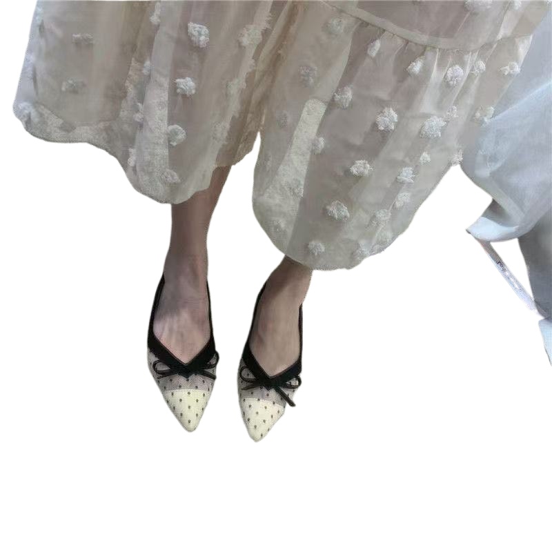 2026 Summer New Polka Dot Sing - مراجعة Pointed Toe Flat وسعره