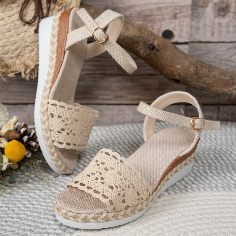 Women Lace Wedge Sandals Espad - مراجعة Espadrille Wedge Shoes وسعره