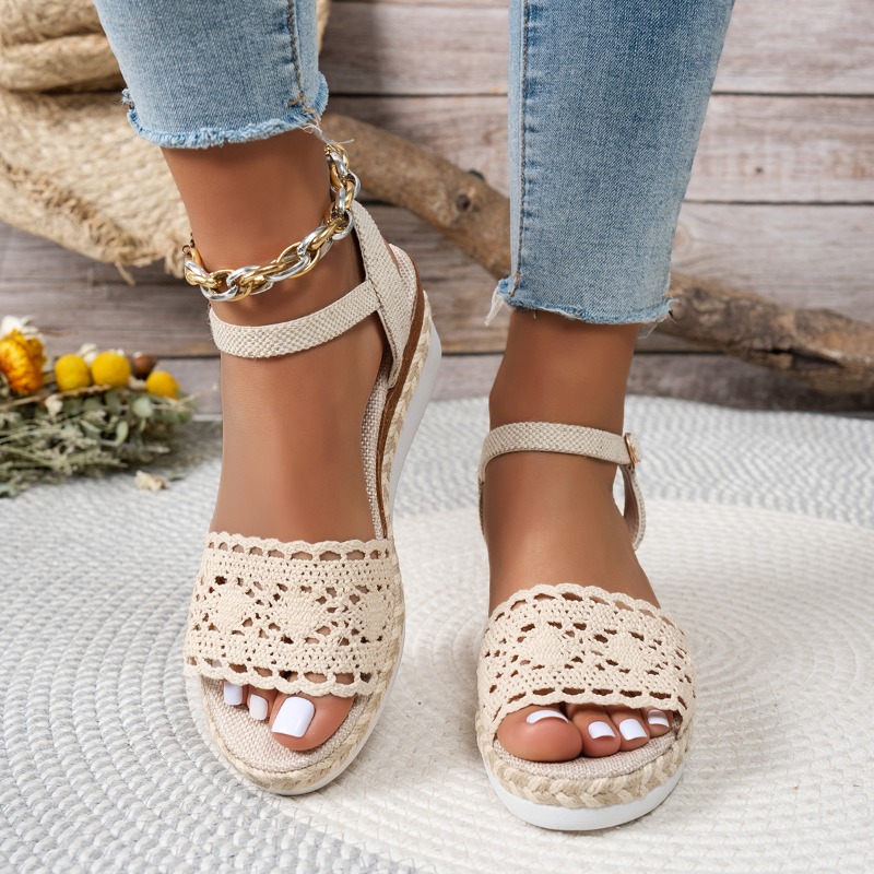 Women Lace Wedge Sandals Espad - مراجعة Espadrille Wedge Shoes وسعره