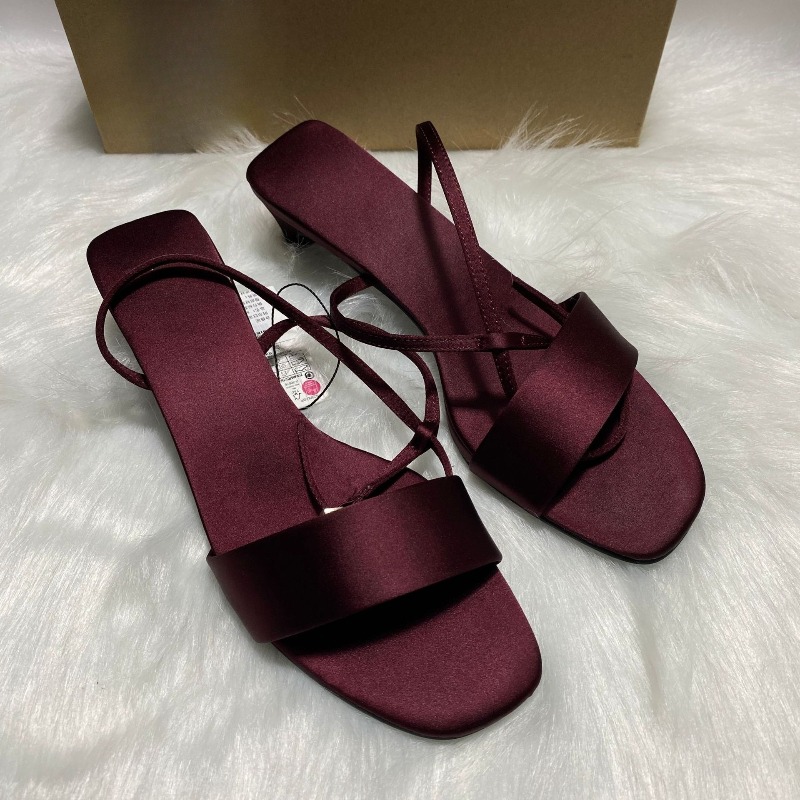 Luxury Satin Ankle Strap Low H - مراجعة Women Shoes Branded وسعره