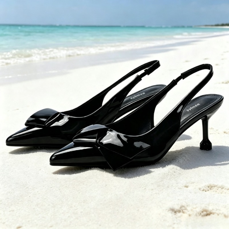 Red Patent Leather Slingback H - مراجعة Patent Leather Pump وسعره