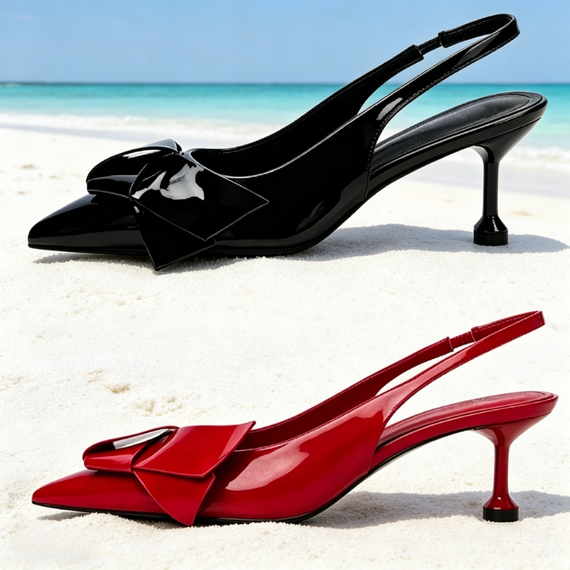 Red Patent Leather Slingback H - مراجعة Patent Leather Pump وسعره
