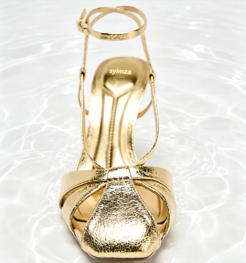 Fashion Gold Thin Heeled Sanda - مراجعة Women Shoes Branded وسعره