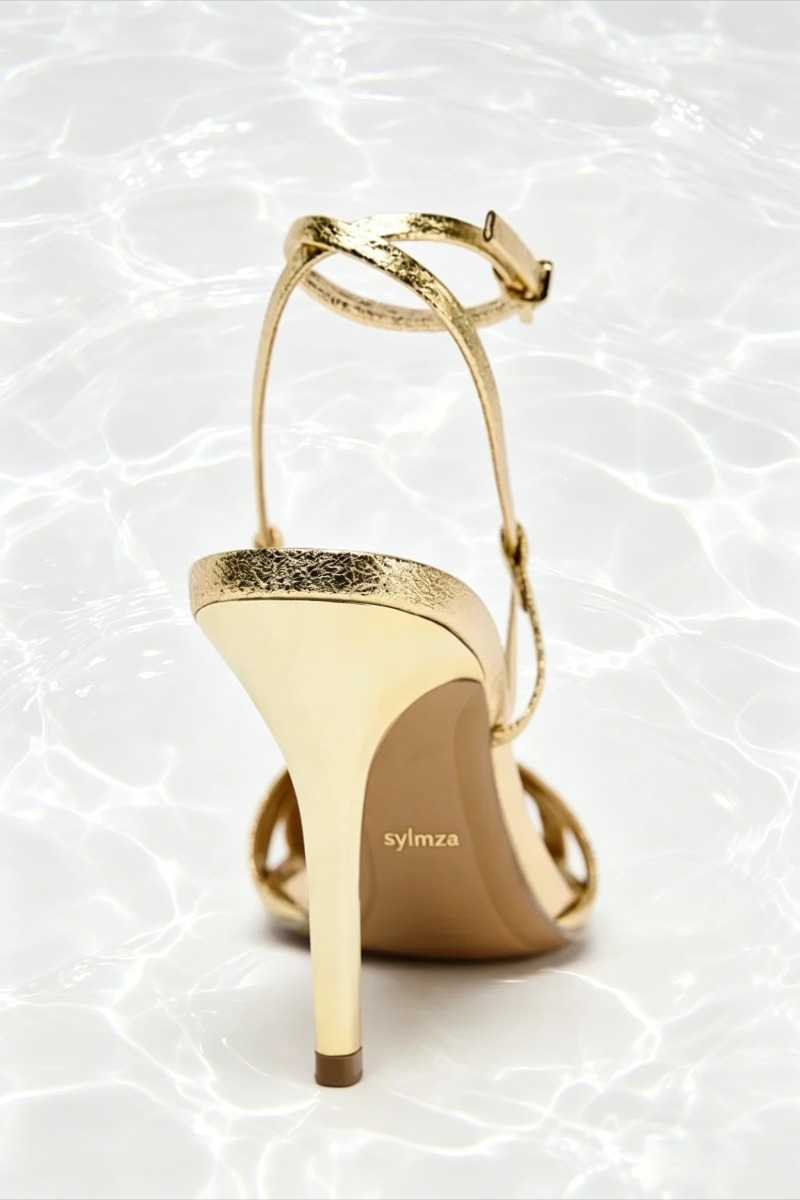 Fashion Gold Thin Heeled Sanda - مراجعة Women Shoes Branded وسعره