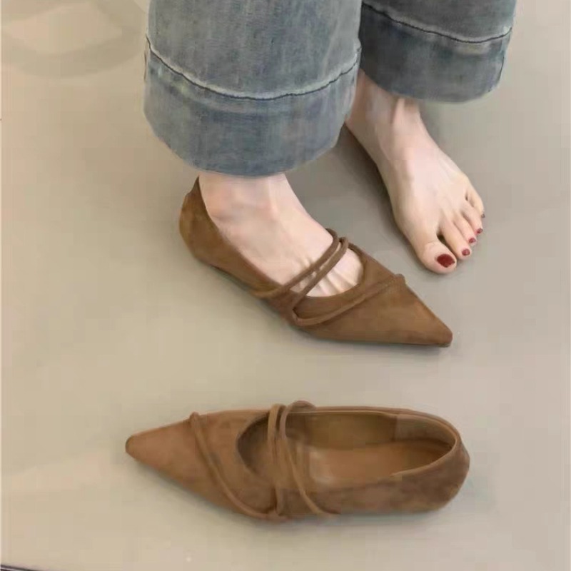 Retro Flat Ballet Dance Single - مراجعة Pointed Toe Flat وسعره