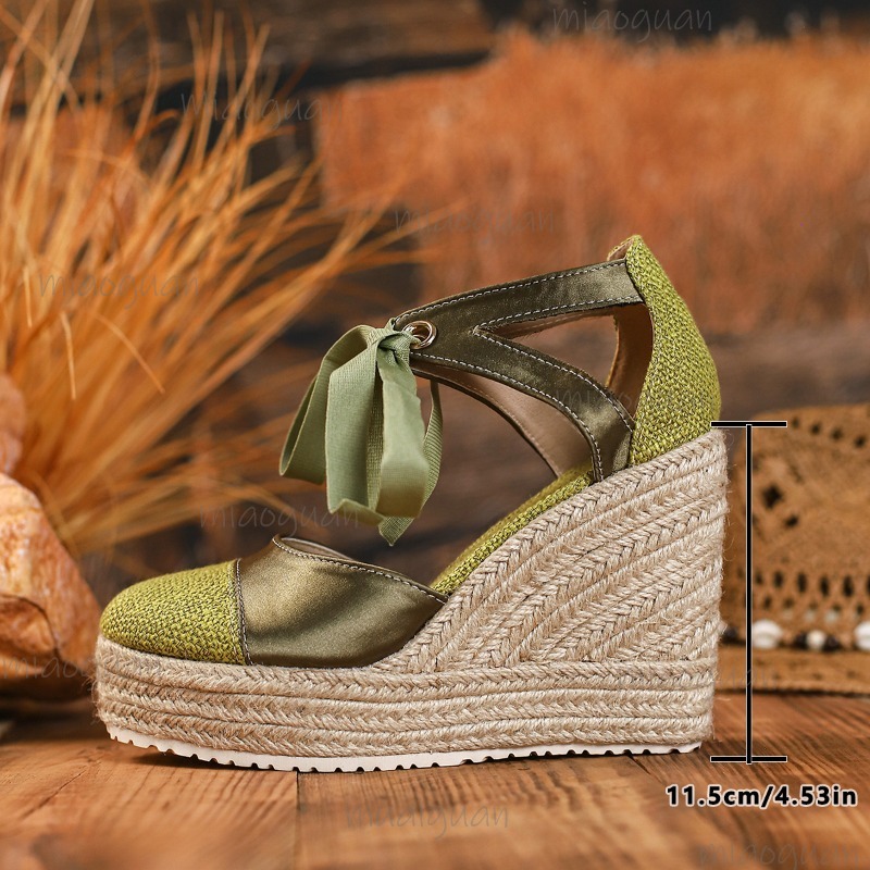 Round Toe Cover Heel Women's L - مراجعة Espadrille Wedge Shoes وسعره