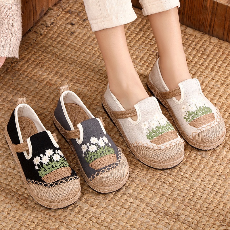 Veowalk Flowers Embroidered Wo - مراجعة Women'S Shoes Vegan وسعره