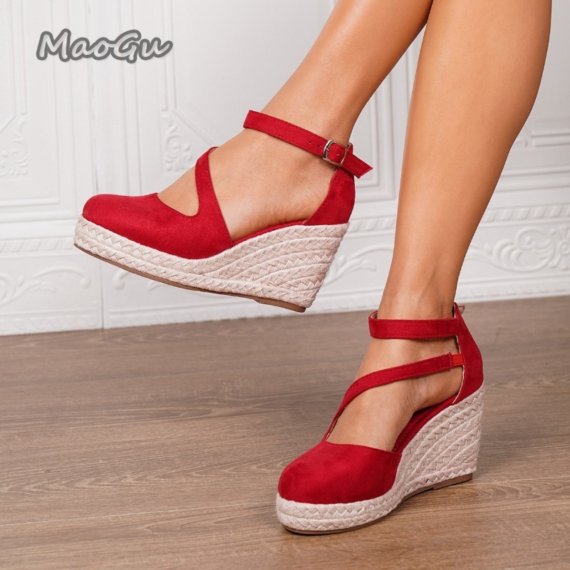 34-43Size Women's Espadrille W - مراجعة Espadrille Wedge Shoes وسعره