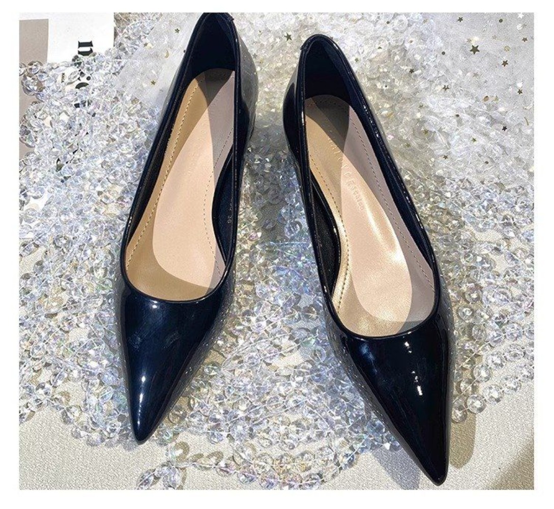 French style patent leather po - مراجعة Pointed Toe Flat وسعره