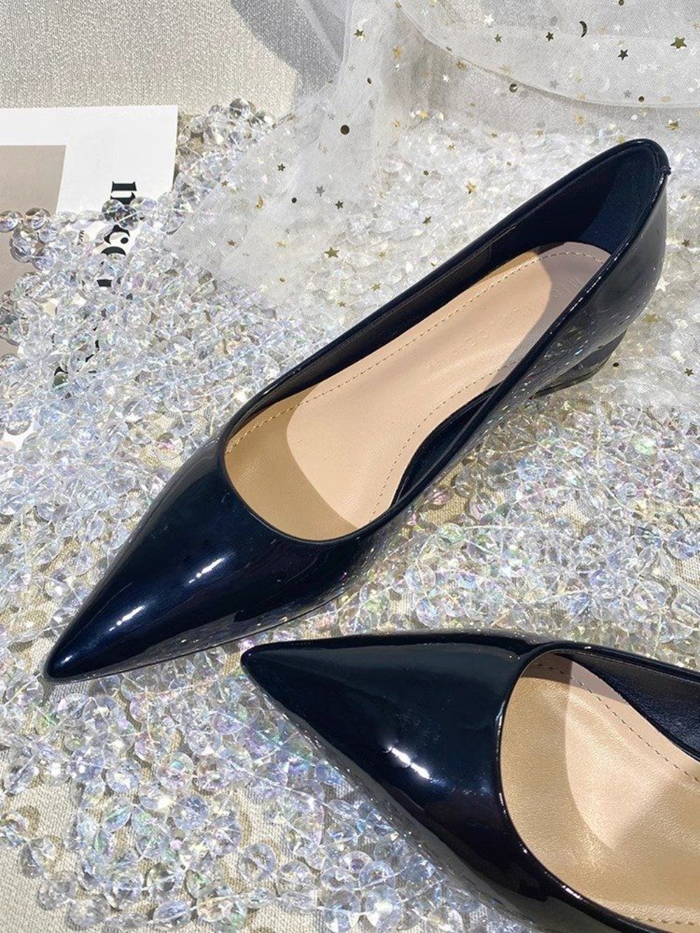 French style patent leather po - مراجعة Pointed Toe Flat وسعره