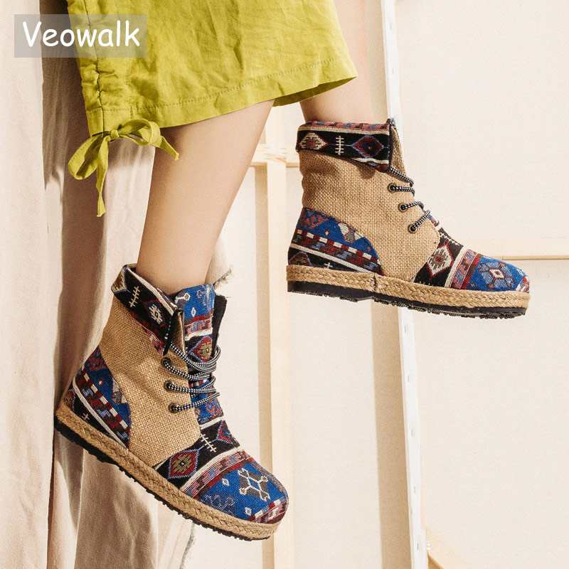 Veowalk Harajuku Embroidery Wo - مراجعة Women'S Shoes Vegan وسعره